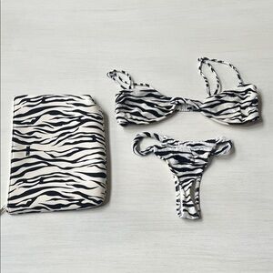 Triangl Velvet Animal Scoop Bikini Set
